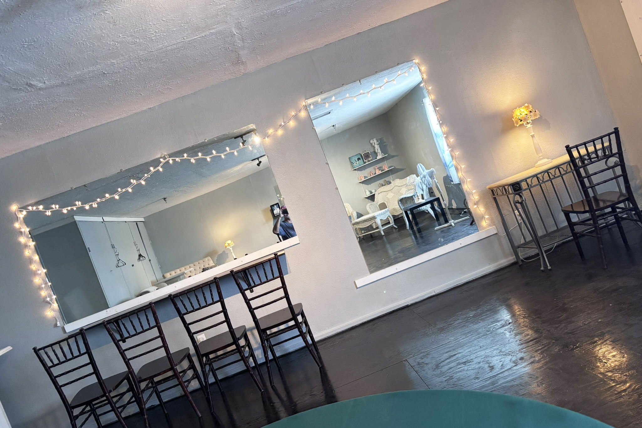 VIP loft changing room with seating for corporate event teams and organizers