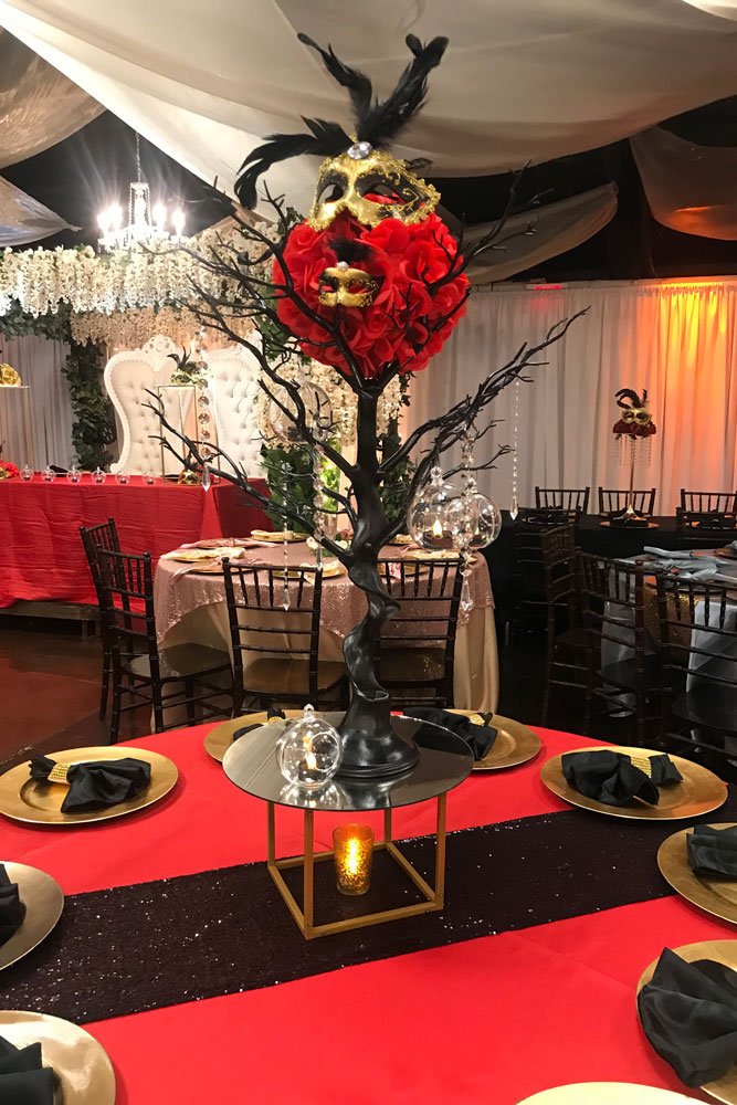 Venetian Carnival event theme table design