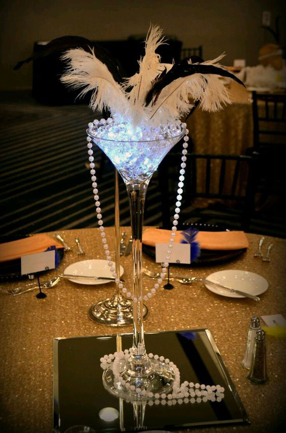 Gothic Glamour event table design themes